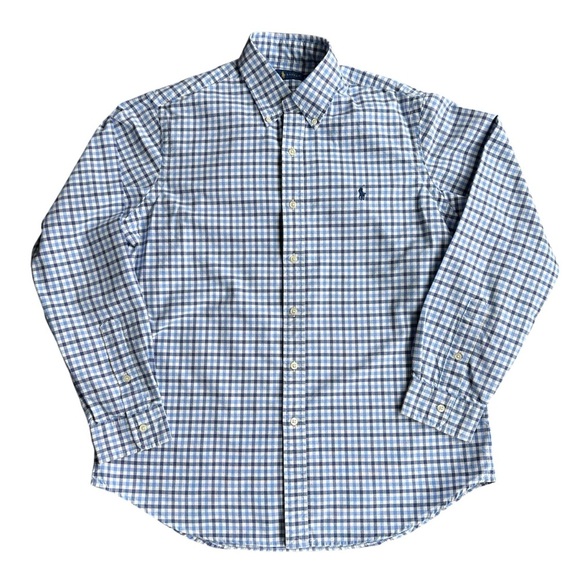 Ralph Lauren Blue Label Other - Polo Ralph Lauren  Blue & White Plaid Button Up Shirt Men’s Size L 100% Cotton